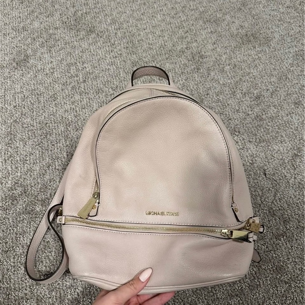 Michael Kors Blush Pink Leather Backpack